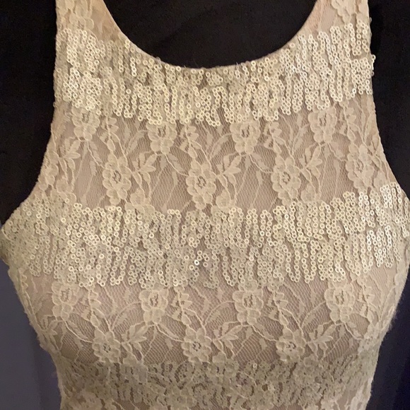 Sexy little cocktail dress shimmery with lace - Picture 2 of 5